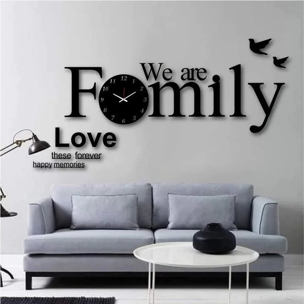 We are Family Wall Clock